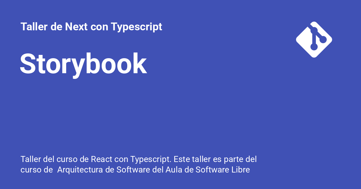 Storybook - Taller de Next con Typescript